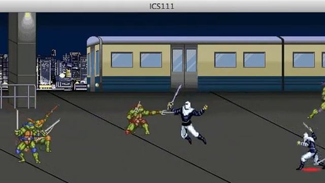 TMNT NES style - Java Script Animation смотреть онлайн