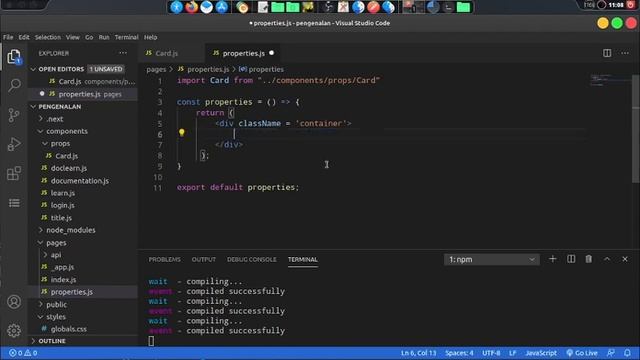Pemrograman Web 2c : Mengirim variabel dan objek array melalui props смотреть онлайн