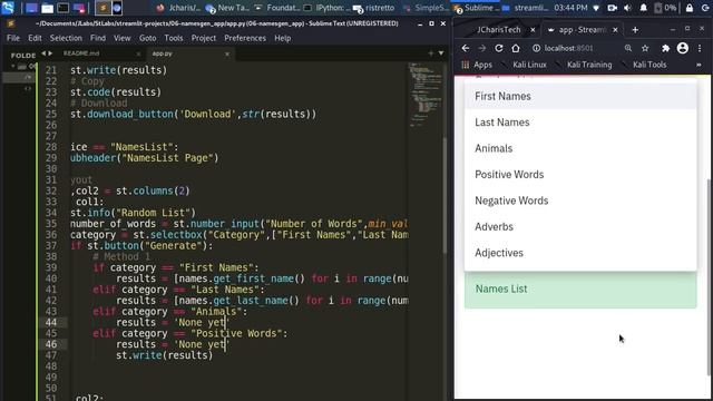 7 Days of Streamlit Apps - Day 6 - Random Names Generator App смотреть онлайн