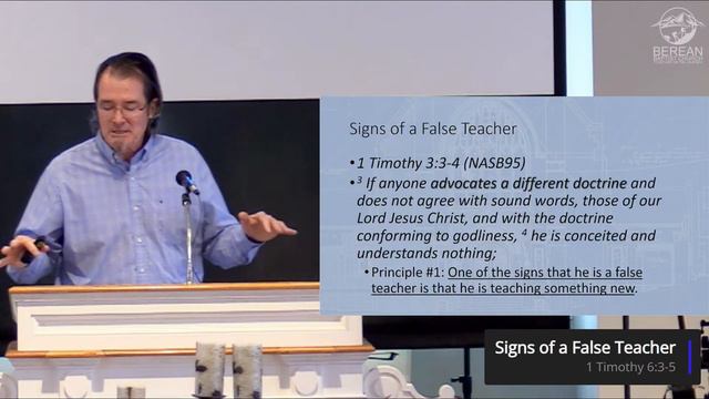 Proper Conduct: Signs of a False Teacher - 1 Timothy 6:3-5 - Pastor Curt Parker смотреть онлайн
