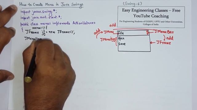 Learn How to Create Menus in Swings – Menu, MenuItem and MenuBar Class смотреть онлайн