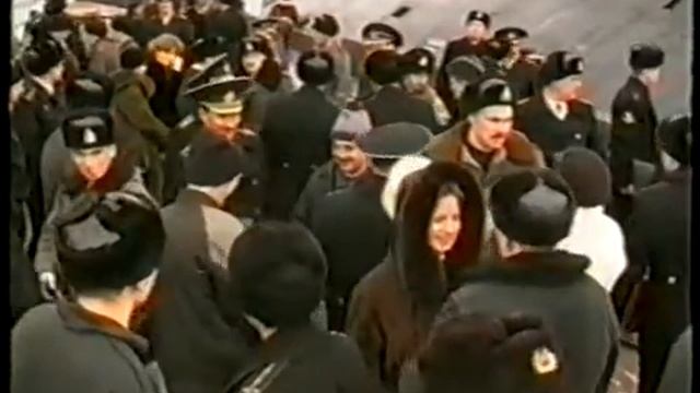 Встреча экипажа+поросёнок ССВ+И,Положий