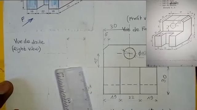 Projection Orthogonale 4|Comment Réaliser Une Projection Orthogonale En Dessin Technique|Projection