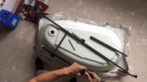 Как собрать каркас для угловой ванны Damelia