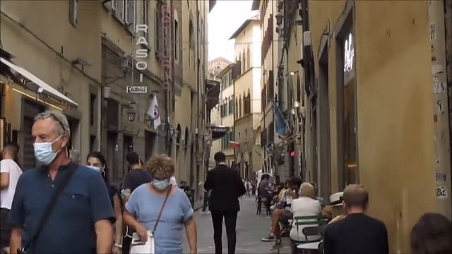 Florence, Italy: Walk from Piazza San Lorenzo to Palazzo Strozzi смотреть онлайн