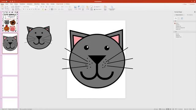 How to make cute animal clipart in Powerpoint смотреть онлайн