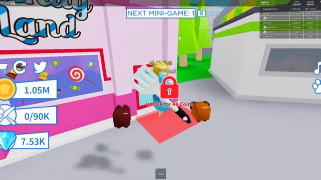 АМ НЯМА 2 новый симулятор обжоры ? Roblox по русски PETS OM NOM SIMULATOR 2019 смотреть онлайн