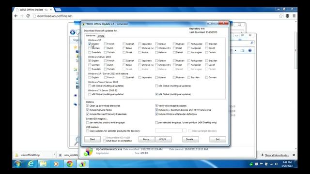 Update Windows Offline With WSUS Offline Updater