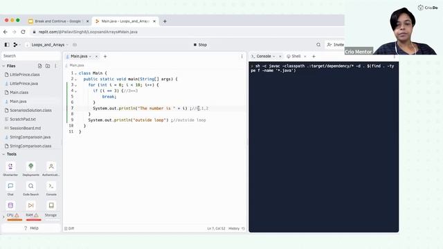 Break & Continue Statements in Java смотреть онлайн