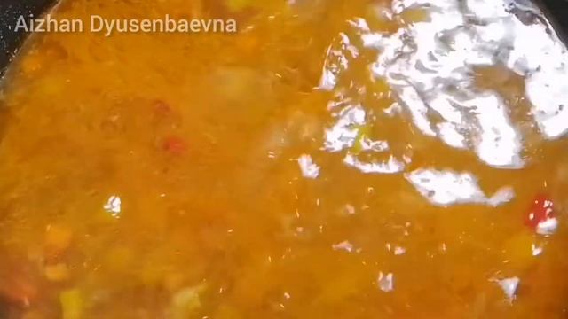 [Субтитры] Узбекский суп Машхурда! Мясной суп с машем и рисом. смотреть онлайн