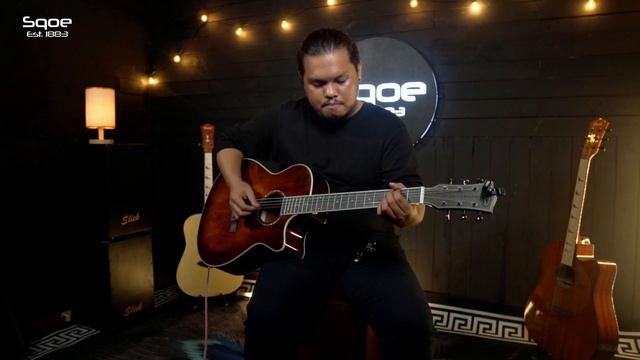 SQOE S340-V3EQ 41" Acoustic guitar w/ Sqoe Pickup смотреть онлайн