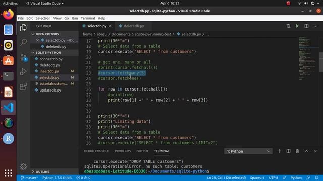 Python SQLite CRUD - Create Table, Insert, Update, Delete, Where Clause, Conditionals, limiting dat смотреть онлайн