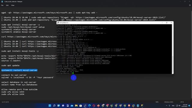 how to install and config SQL-Server on Ubuntu Server смотреть онлайн