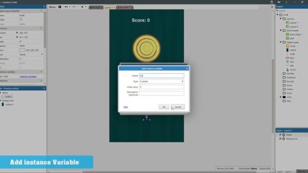 Construct 3 tutorials Knife hit game - Construct 3