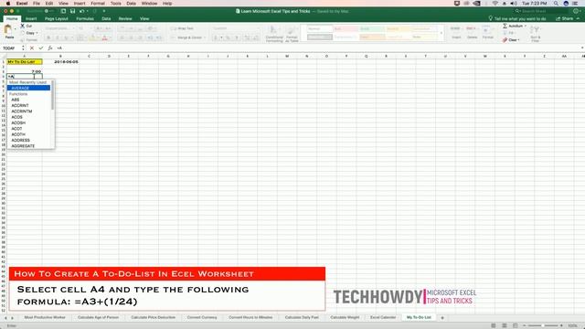 How To Create A To Do List In Microsoft Excel Worksheet смотреть онлайн