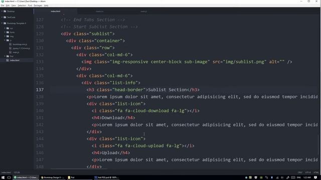 Twitter Bootstrap 3 Design 2 In Arabic #12 - Creating Sub List Section Part 2 смотреть онлайн