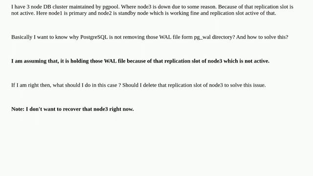 Dba: Why pg_wal directory holding 16MB WAL file of last 24hr in PostgreSQL13? смотреть онлайн