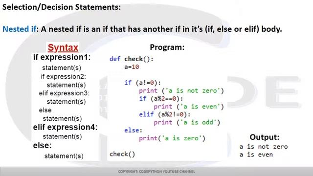 Conditional and Iterative Statements in Python смотреть онлайн