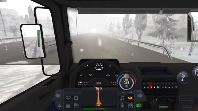 Truck Simulator Ultimate. ЗИМА. Рейс Кривой Рог - Донецк. смотреть онлайн