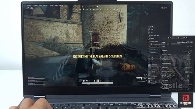 [Test Game PUBG] Lenovo Legion 5 15IAH7 Core I5 12500H, RTX 3050 Ti