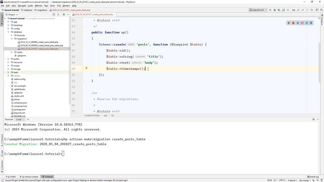 Laravel DB migration | العمل مع قواعد البيانات في لارافل смотреть онлайн