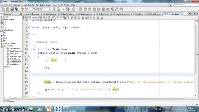 trycatch; java; JOptionPane смотреть онлайн