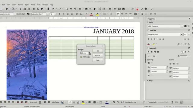 LibreOffice Writer - Calendar exercise смотреть онлайн