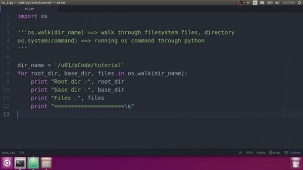 python os.walk|os.system in python ||Python Tutorial #12 || Python Tutorial for Beginners