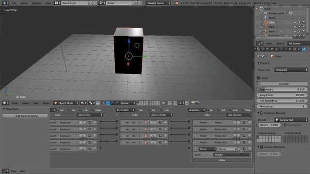 Создание игры в blender 2.79. Наш первый персонаж и сцена смотреть онлайн