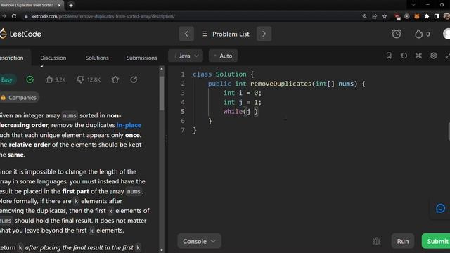 Remove Duplicates from Sorted Array - Leetcode #26 смотреть онлайн