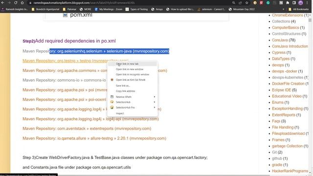 HybridFramework Maven Project Creation Add Dependencies in POM xml NOV 02 2023 смотреть онлайн