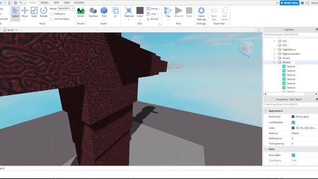 I made a GIANT MONSTER in Roblox Studio смотреть онлайн