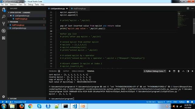 Python 3 List ,Functions,Example смотреть онлайн