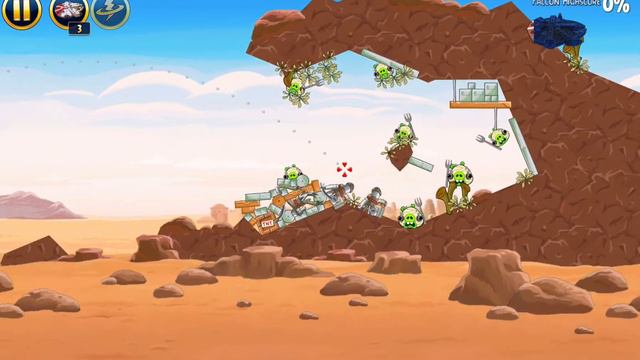 Прохожу Татуин в Angry Birds Star Wars смотреть онлайн