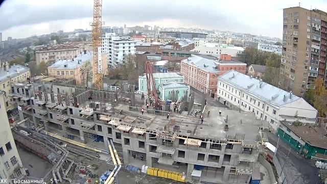 Таймлапс Басманный 5. 21 октября 2016. Камера 1 смотреть онлайн