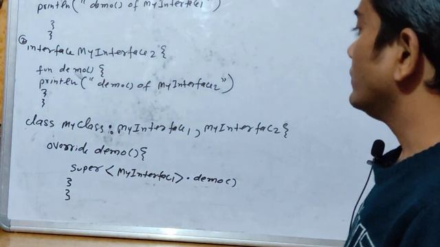 Interface in kotlin-Part-7 | How to resolve same function Conflicts in kotlin Interface смотреть онлайн