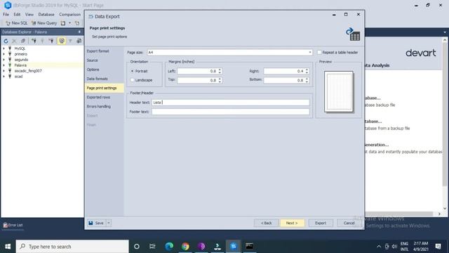 Como exportar dados em formato PDF em um servidor MySQL usando dB ForgeStudio смотреть онлайн
