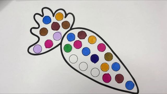 Coloring book for children | how to color a carrot? смотреть онлайн