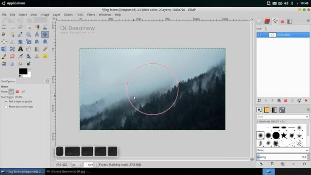 Landscape Geometric Reflection Tutorial in Gimp смотреть онлайн