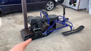 Самый дешевый снегоход. Мотособака Хаски. Он же мини снегоход.