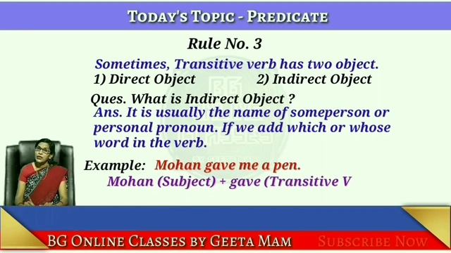 Predicate in english grammar || Types of predicate || Subject and Predicate || Predicate by GeetaMa смотреть онлайн