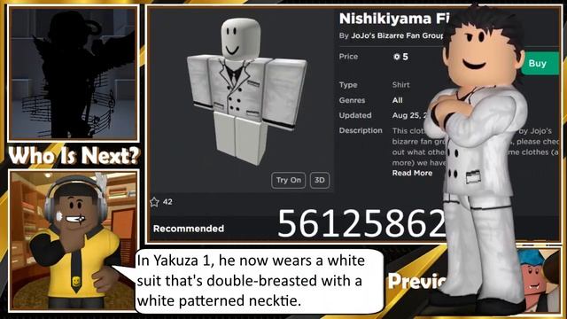 Yakuza - Akira Nishikiyama Roblox Cosplay Tutorial смотреть онлайн