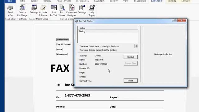 Sending a Fax from Microsoft Word using FaxTalk смотреть онлайн