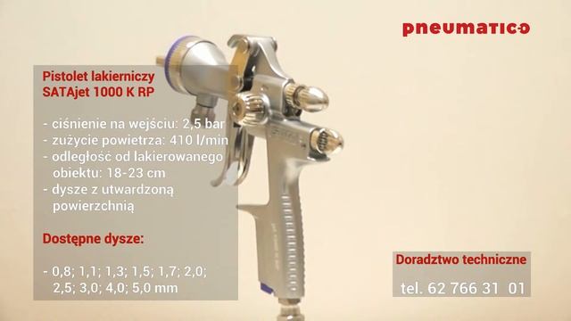 Pistolet lakierniczy SATAjet 1000 K RP dolnozasilany смотреть онлайн