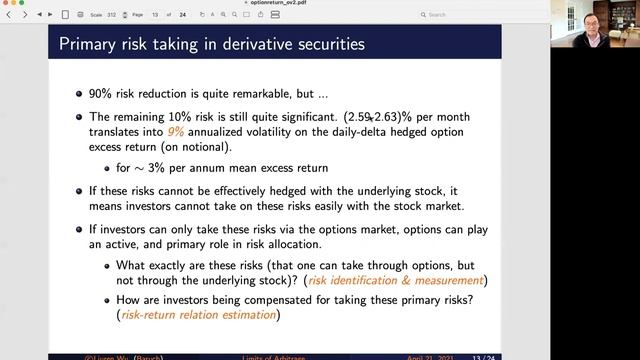 Liuren Wu -- Limits of Arbitrage and Primary Risk Taking in Derivatives смотреть онлайн