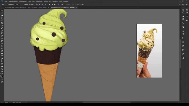 Ice cream | Photoshop painting process | Speedpaint смотреть онлайн