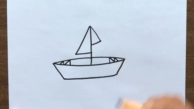How to turn number 4 into Boat Picture | Easy Drawing for Beginners смотреть онлайн
