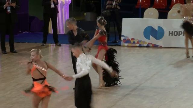 Колбасюк Александр - Зимакова Ирина Чемпионат России 2018 Латина Юниоры-2 1/4 Джайв смотреть онлайн