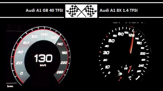 Audi A1 GB 40 TFSI VS. Audi A1 8X 1.4 TFSI - Acceleration 0-100km/h смотреть онлайн