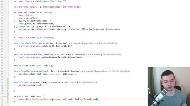 Swipe-to-Delete & Undo - MVVM To-Do List App with Flow and Architecture Components #10 смотреть онлайн